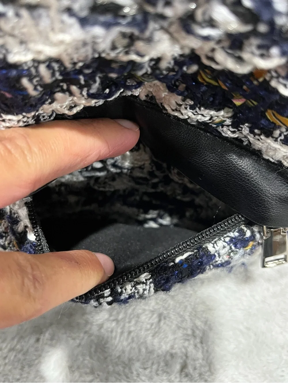NWT Madden NYC Mini Quilted Boucle Tweed Plaid Backpack Bag